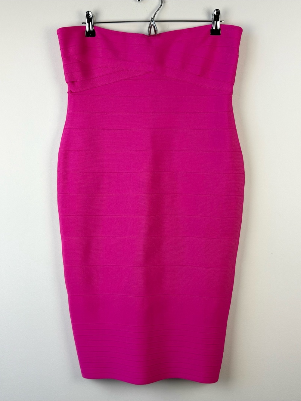 Herve Leger Strapless Pink Bandage Dress